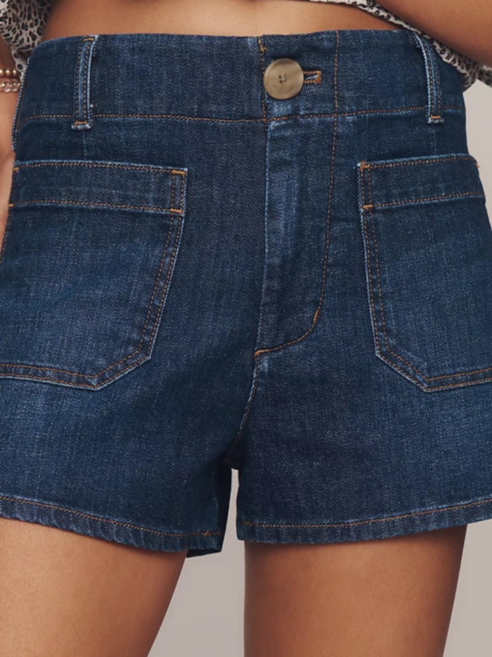 Maeve Colette Denim High-Rise Shorts